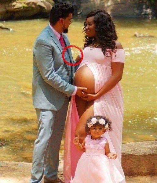 Mom poses for camera with giant belly – when photographer asks her to turn around she breaks down