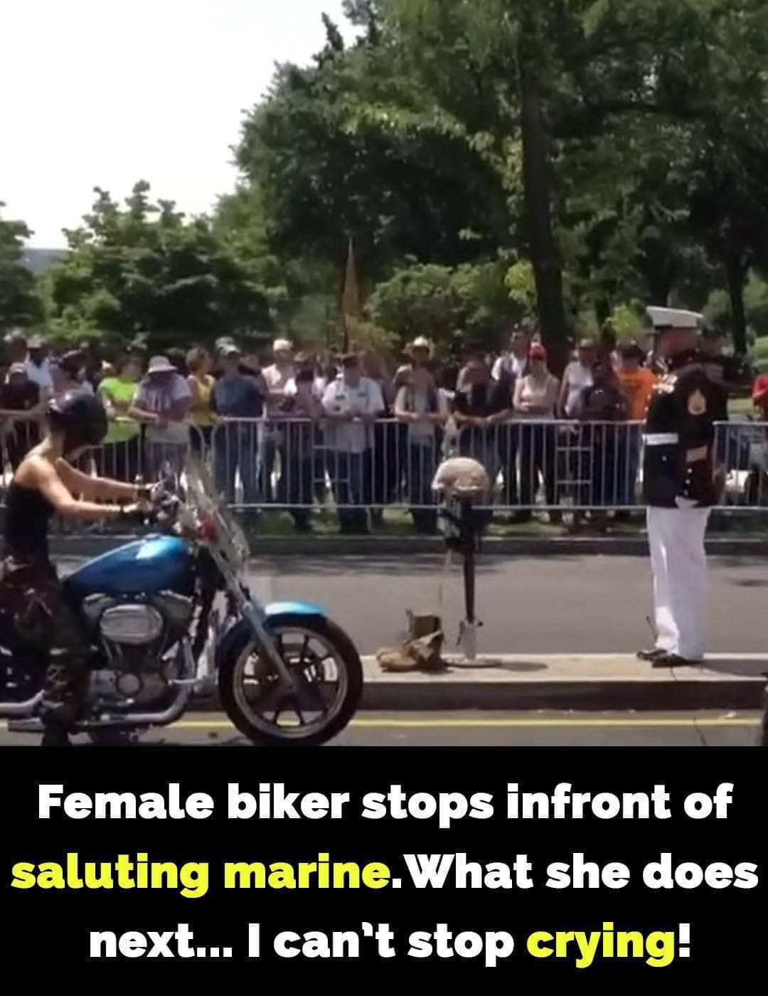 Biker Chick’s Move at Rolling Thunder Gets Everyone Cheering!