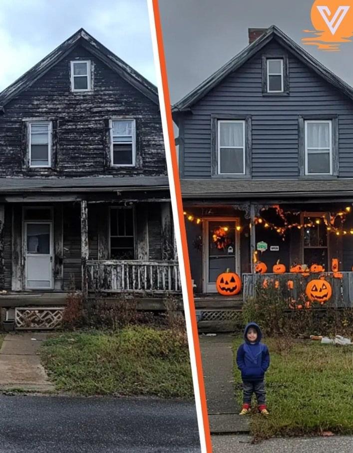 OFF THE RECORD Boy Decks Out An Old Lady’s House For Halloween To Make Her Feel Like The Holiday Is Worth Celebrating