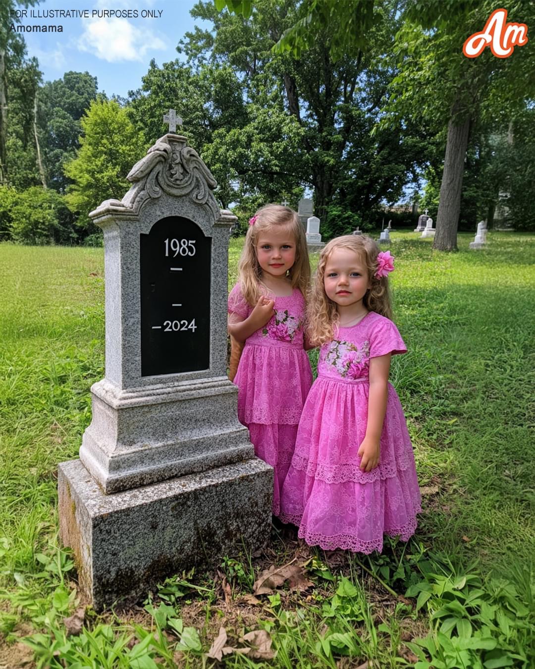 Girls Visit Dad’s Grave to ‘Show’ Their New Dresses as He Asked, See 2 Boxes with Their Names – Story of the Day